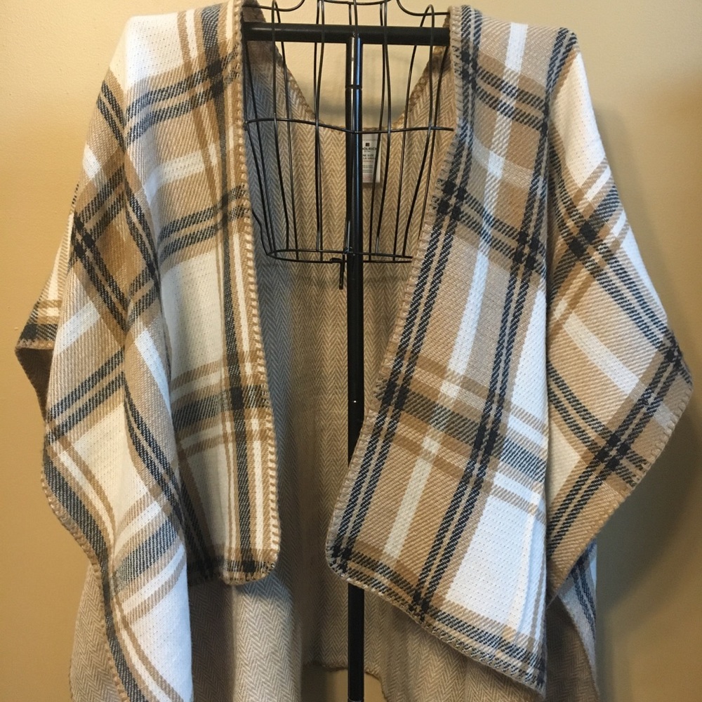 Woolrich Reversible Plaid Blanket Wrap